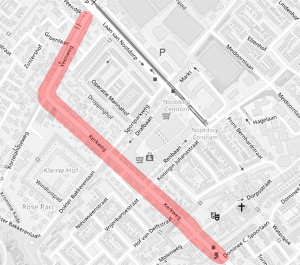 situatiekaart Kerkweg-Veenweg (tot Laan van Nootdorp)